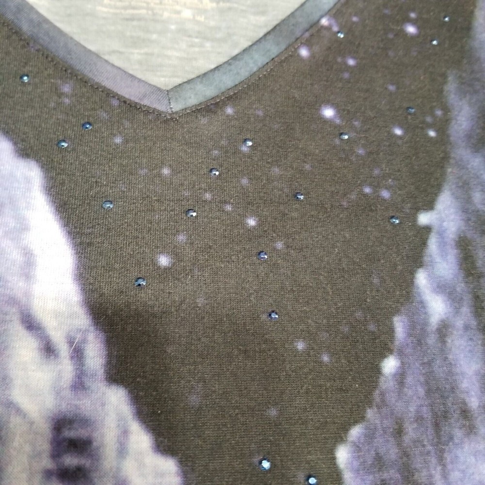 Rock & Republic Women Star Wars Top Blue Size Small T-Shirt Graphic Tie Fighter - Picture 10 of 10